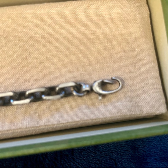 Authentic Gucci distressed .925 Sterling Silver 8.0 in bracelet. Made in Italy! - Picture 9 of 12